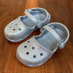 NWOT Crocs Karin Glitter Mary Jane Clogs Size 8